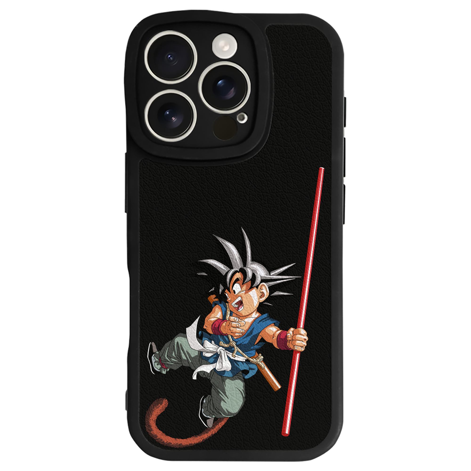 （画像用） ドラゴンボール 孫悟空（そん ごくう）Son Goku カカロット DRAGON BALL Kakarotto 【iPhone 16シリーズ対応】シリコンスマホケース（レザー調） 材質：シリコン